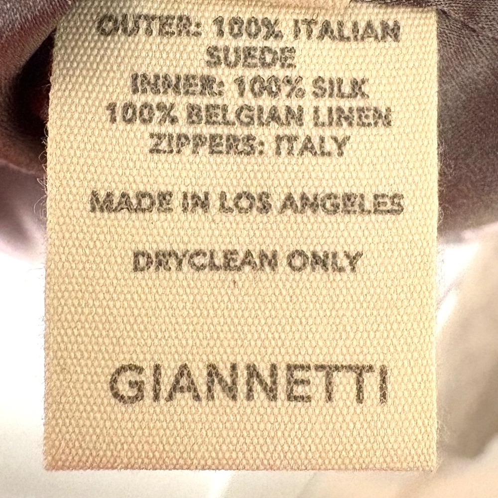 Gianetti Women's Taupe Italian Suede Zip Front‎ Jacket in Size S - Picture 14 of 14